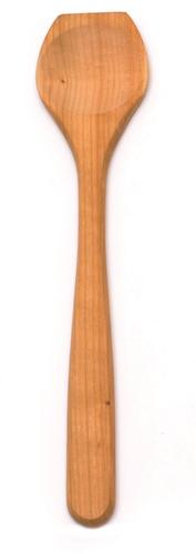Holz Kochlöffel oval gelocht, Kirschholz, 30x6cm - Default Title
