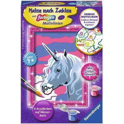 Ravensburger Spiel - Malen nach Zahlen mit Gitterramen - Einhorn