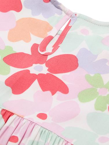 Mini-Kleid mit Eingriffstaschen 92/98 A-Linie - Big Multicolor Flower Print