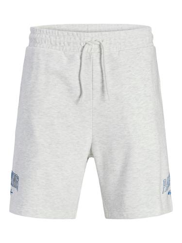 JPSTKANE JJDETROIT SWEAT SHORTS NA JNR 140 Locker geschnitten - White Melange
