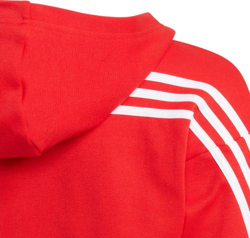 adidas Kinder 3-Streifen Kapuzenjacke 164 in Silber