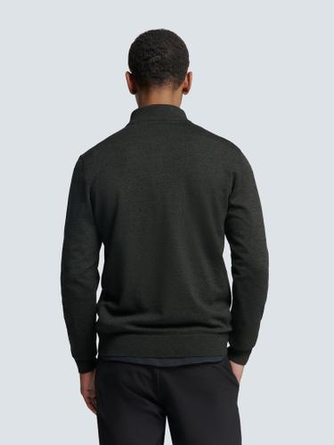 Pullover Half Zip 2 Coloured Melange Grau S