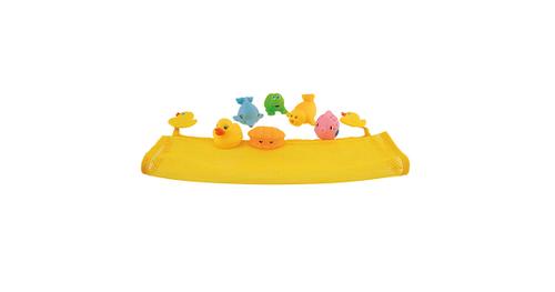 Badewannennetz mit Schwimmtieren 6-teilig