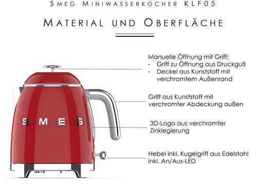 Smeg Retro Style Wasserkocher KLF05 - KLF05WHEU Weiß
