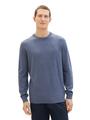 Strickpullover aus Baumwolle XXL Regular Fit - Vintage Indigo Blue Melange