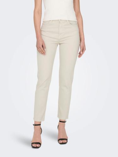 ONLY ONLEMILY LIFE HW ST RAW CRPANK COL NOOS 3267002 ecru - Beige / 32/34