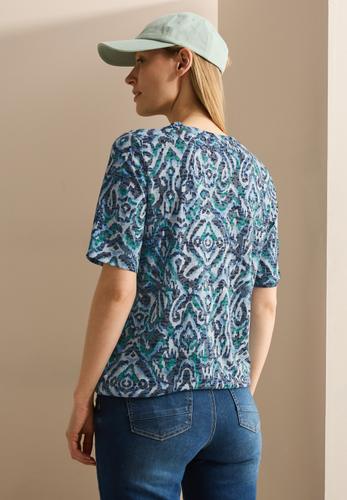 Shirt mit Ornamentmuster L - Universal Blue