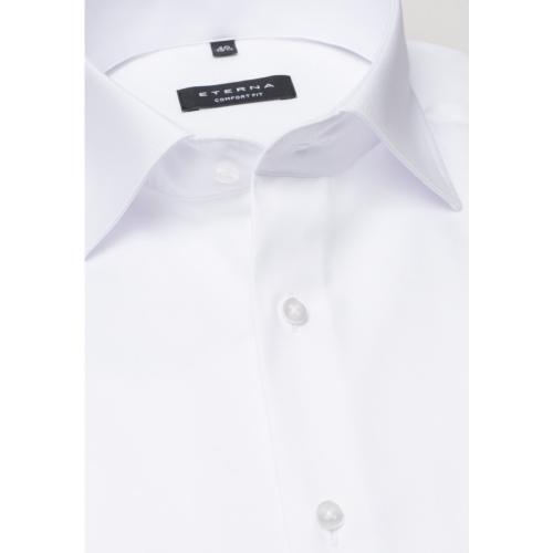 Cover Shirt Twill Langarm 44/Langarm - 65cm COMFORT FIT - Weiß