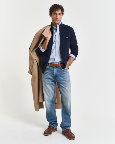 Casual Cotton Strickjacke mit Reißverschluss XXXL - Evening Blue