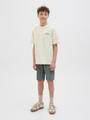 JORPAROS ELEMENT BACK TEE SS CREW JNR 152 Locker geschnitten - Antique White