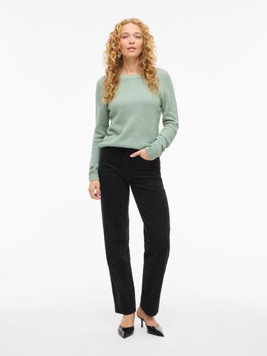 VIDALO O-NECK L/S KNIT TOP- NOOS M Normal geschnitten - Blue Surf