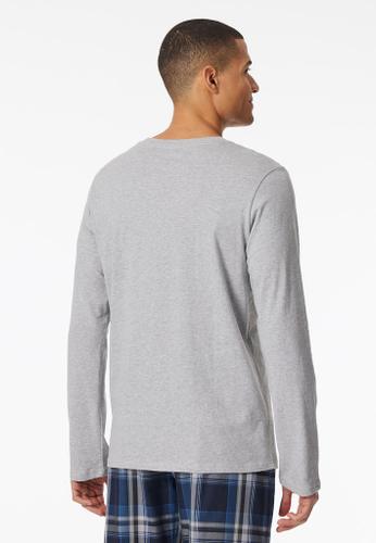 Langarmshirt Rundhals Grau 54