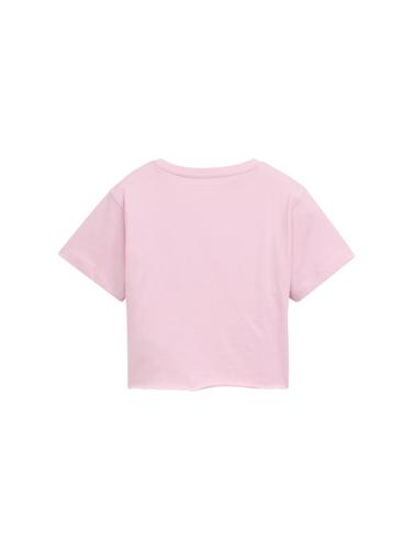 Cropped T-Shirt mit Print 152 Cropped Fit - Cold Pink