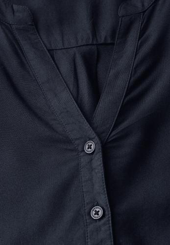 Bluse in Unifarbe S - Universal Blue