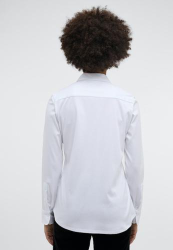 Jersey Shirt Bluse Jersey Langarm Weiß 38/Langarm
