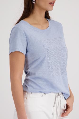 T-Shirt mit Strasssteinen 46 - Sea Side