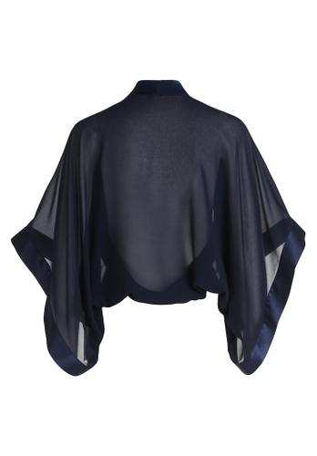 Chiffonstola Blau M