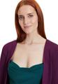 Strickbolero XXL Figurumspielend - Real Purple