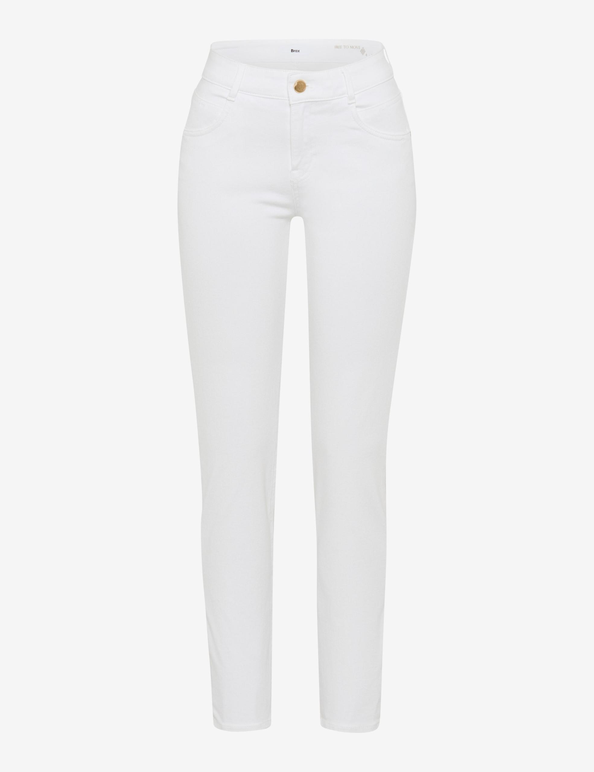 Style Shakira 36 Five-Pocket-Hose, Gepflegte Hose, Normale Leibhöhe, Schlanke Silhouette, Gerade Silhouette - White