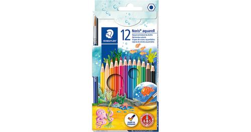Noris aquarell Buntstifte, 12 Farben, inkl. Pinsel