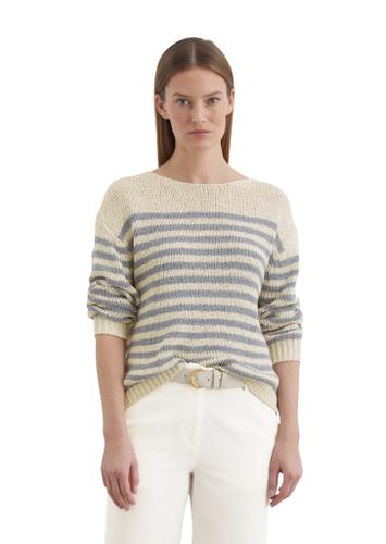 Gestreifter Pullover loose Mehrfarbig S