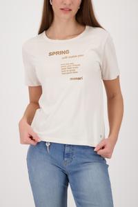 T-Shirt mit Schrift-Details 42 - Champagne Beige