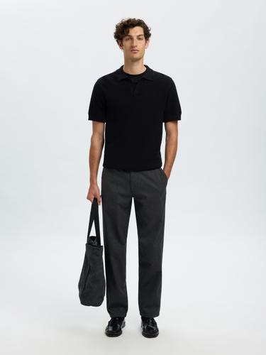 SLH175-SLIM MILES BRUSHED PANT W NOOS 32/34 Slim Fit - Dark Grey
