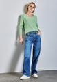 Kuscheliger V-Neck Pullover 36 - Milky Green Mel.