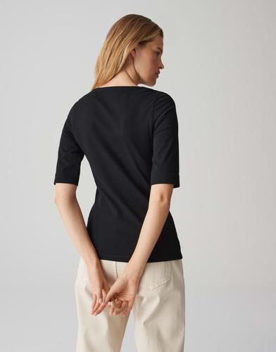 OPUS Kurzarmshirt »Daily F« im Basic-Look - Schwarz / 40