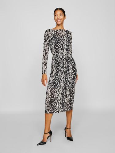 VILARINE NALA BOAT NECK L/S MIDI DRESS Schwarz XS