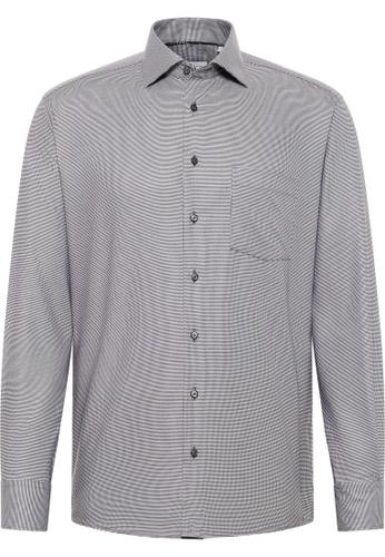 Hemd Twill super langer Arm (72 cm) 46/Langarm - 65cm MODERN FIT - Grau