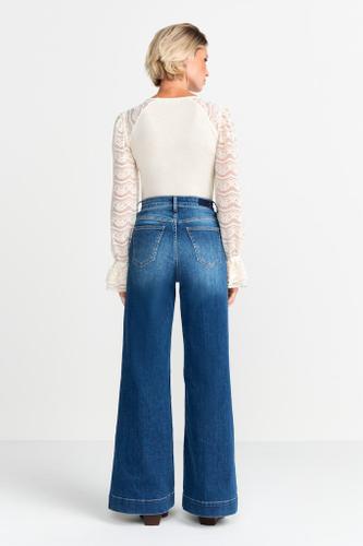 Lace mat mix layering longsleeve Weiß S