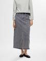 SLFKRISTA-GERDA HW L GREY MAX SKIRT NOOS 34 - Light Grey Denim