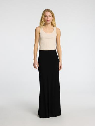 SLFVIVA-LENA HW ANKLE SUN SKIRT NOOS 34 - Black
