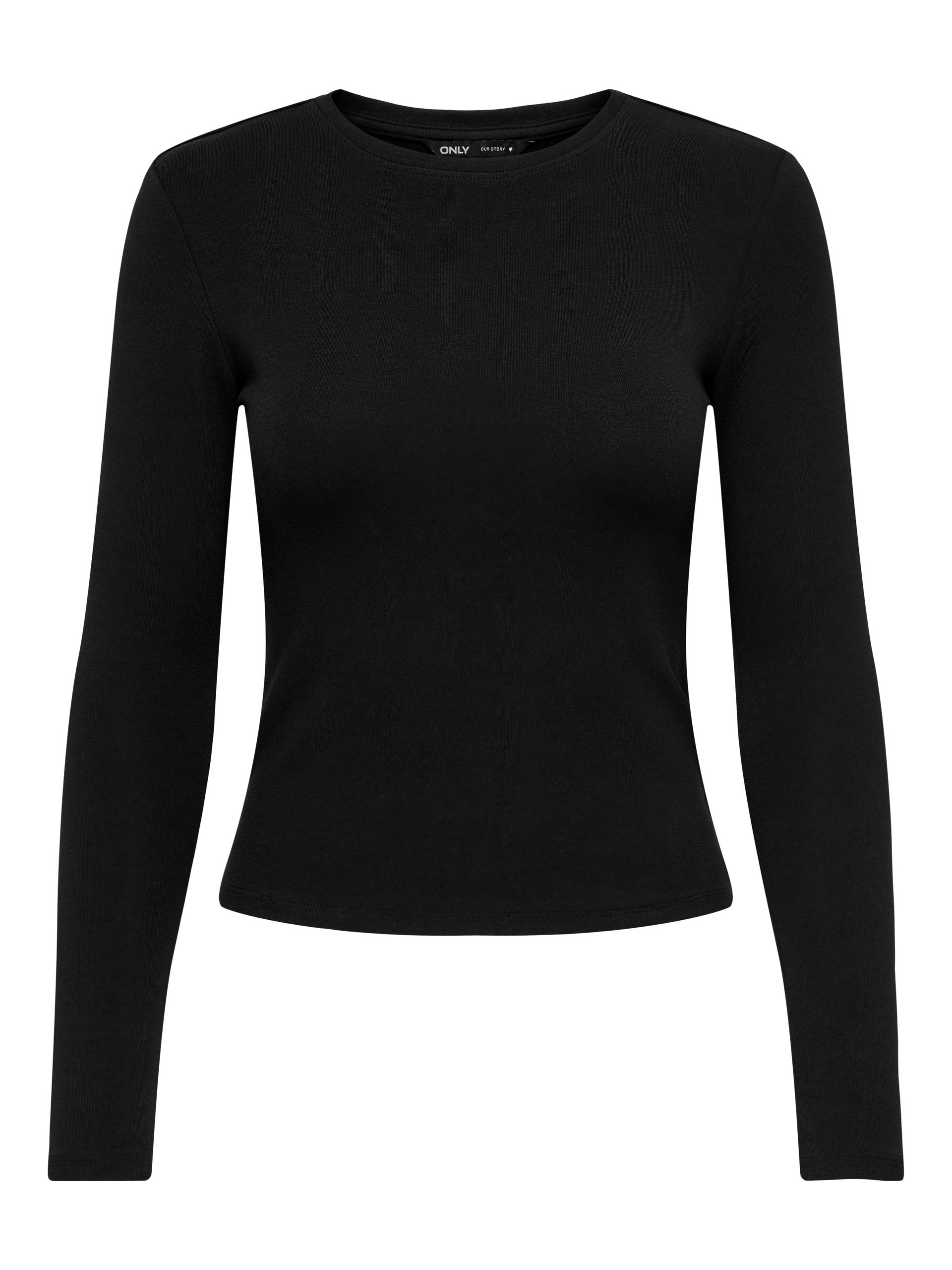 ONLRILEY O-NECK L/S TOP JRS NOOS Schwarz S