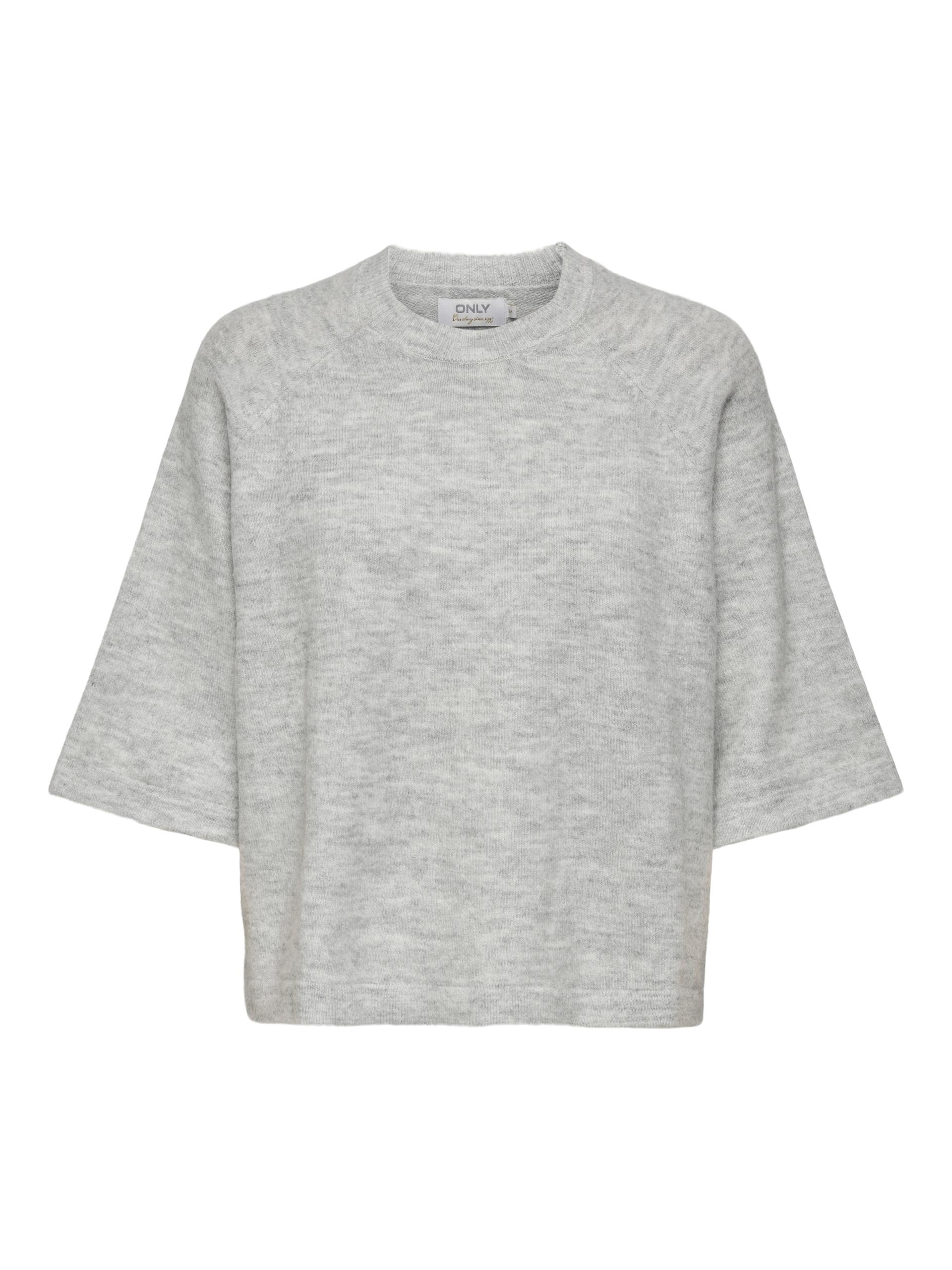 ONLSIMONI 3/4 PULLOVER KNT NOOS XL Normal geschnitten - Light Grey Melange