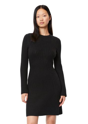 Ausgestelltes Strickkleid slim 42 - Black