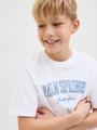 JJDETROIT TEE SS CREW NECK JNR 176 Locker geschnitten - White