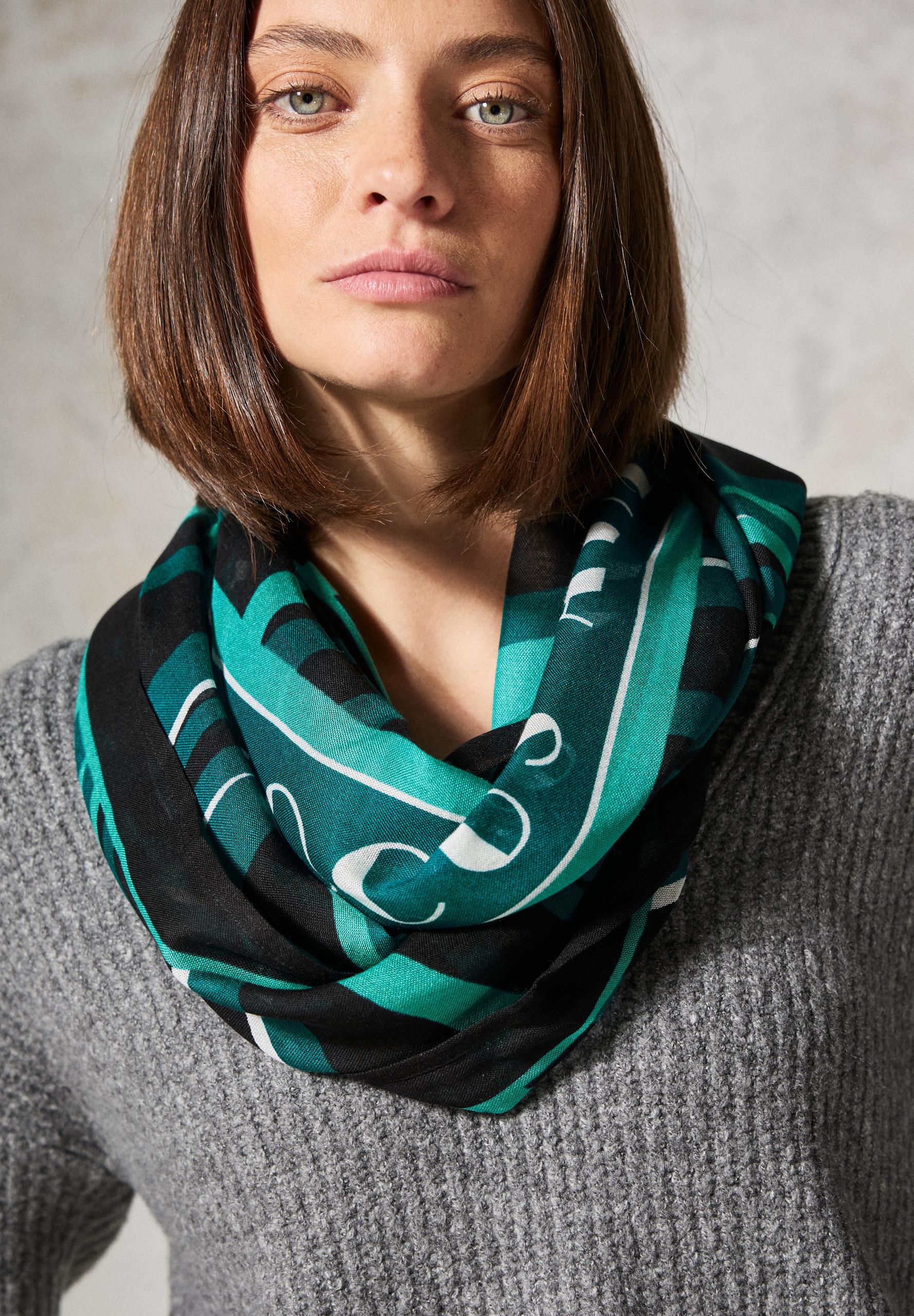 Bedruckter Loop Schal A - Black
