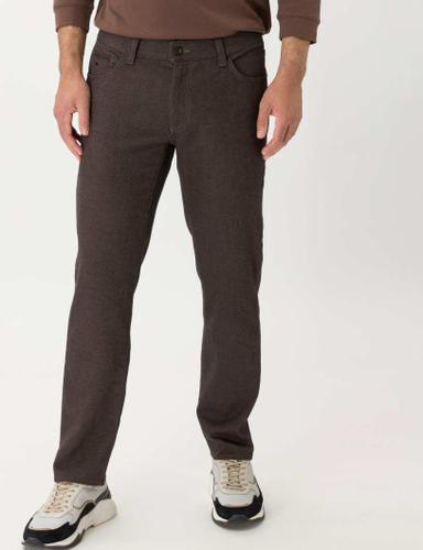 Style Cadiz 33/30 Five-Pocket-Hose, Herrenhose, Gesäßtaschen mit Stitching, Einschubtaschen vorn, Zusätzliche Coinpocket, Reißverschluss, Straight Fit, Gerader Beinverlauf, Normale Fußweite, Normale Leibhöhe - Dunkelbraun