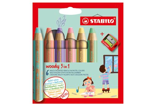 Multitalent-Stift STABILO® woody 3 in 1 Etui, 10 mm, sortiert, Kartone