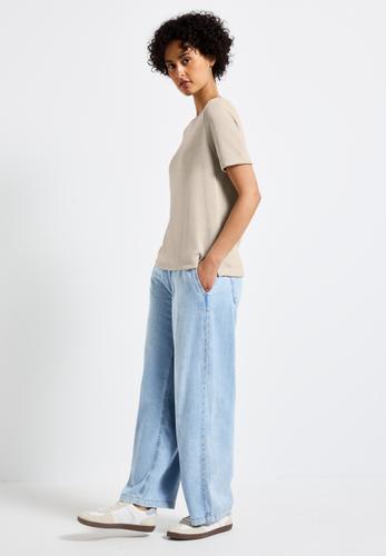 Strick-Look T-Shirt 42 - Moonstone Sand
