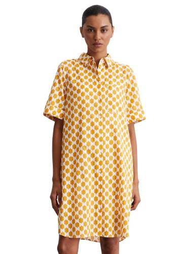 Print-Hemdblusenkleid relaxed 38 Relaxed Fit - Multi/ Golden Yellow