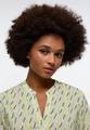 Bluse Leinwandgewebe Kurzarm 38/Kurzarm LOOSE FIT - Khaki