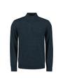 Pullover Half Zip 2 Coloured Melange XXL Regular Fit - Navy