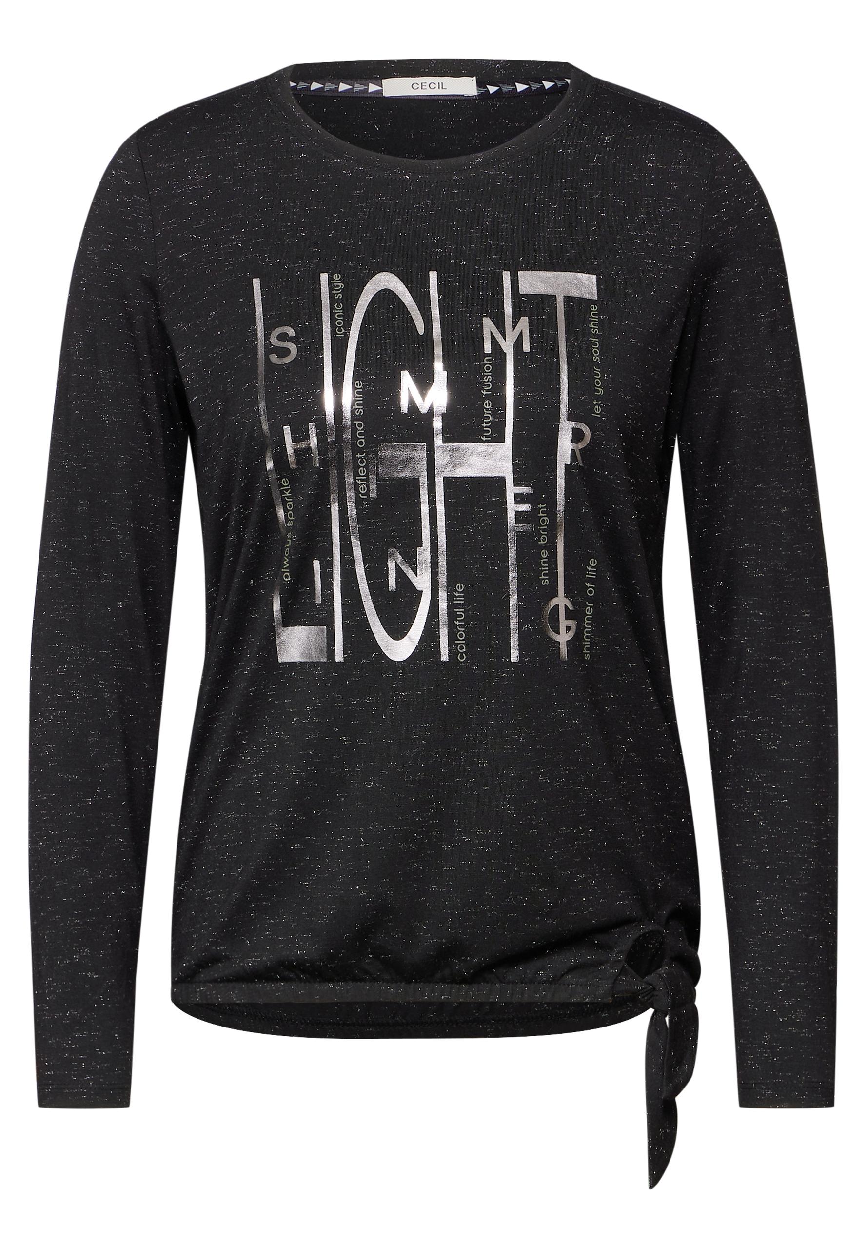 Shirt mit Artwork L - Black Melange