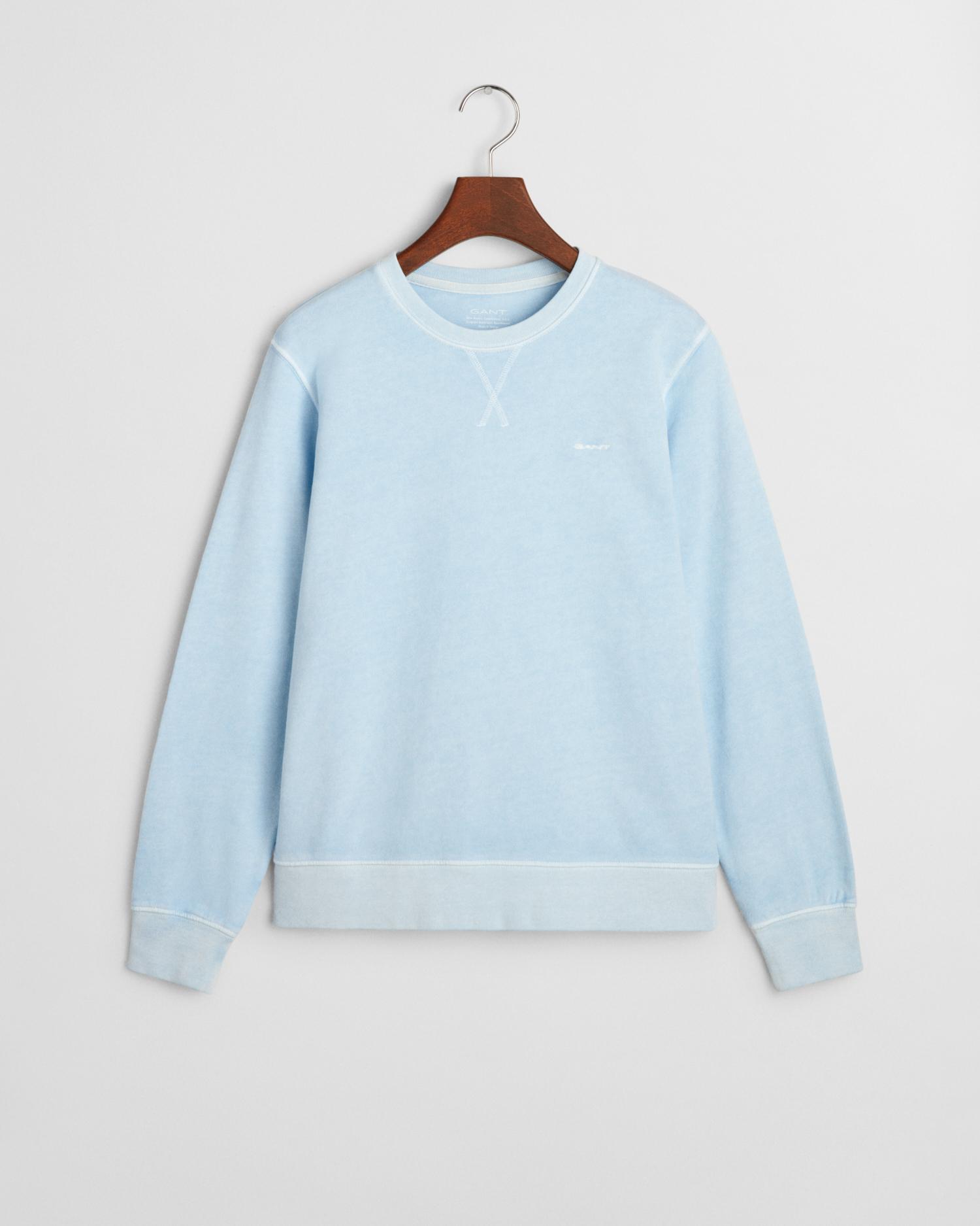 Sunfaded Rundhals-Sweatshirt S - Fresh Blue