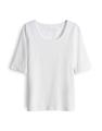 OPUS Kurzarmshirt »Daily F« im Basic-Look - Weiß / 42