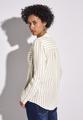 Gestreifte Leinen-Hemdbluse Beige 40