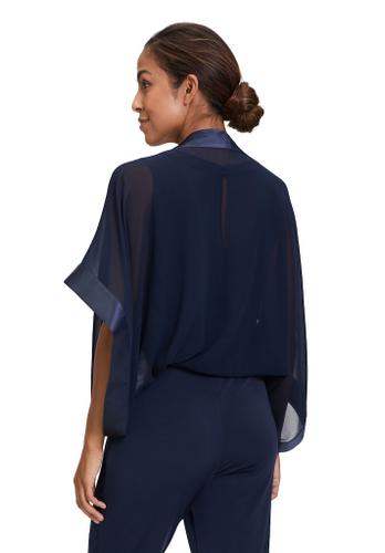 Chiffonstola Blau M